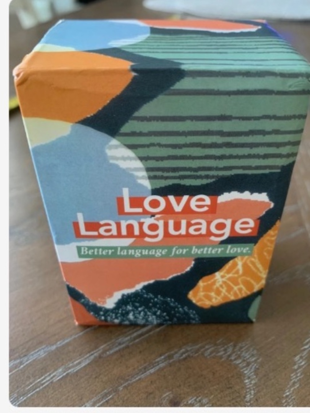 Love language couples card game